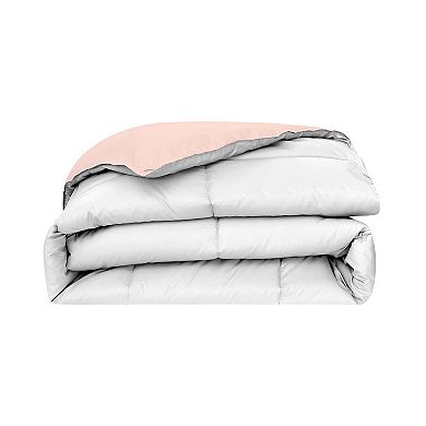 Modern Threads Solid Down-Alternative Reversible Comforter