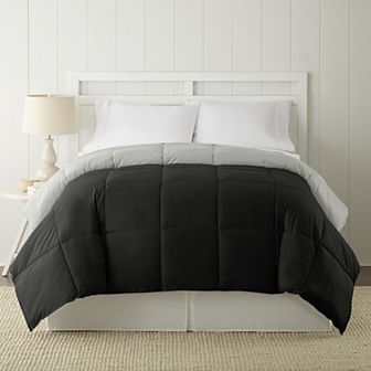 Modern Threads Solid Down-Alternative Reversible Comforter