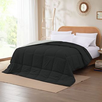 Modern Threads Solid Down-Alternative Reversible Comforter