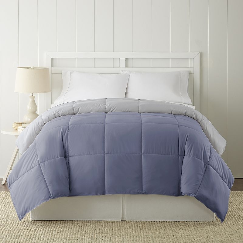 18522811 Solid Down-Alternative Reversible Comforter, Blue, sku 18522811