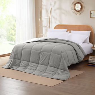 Modern Threads Solid Down-Alternative Reversible Comforter