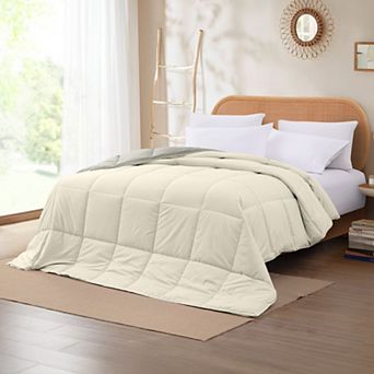 Modern Threads Solid Down-Alternative Reversible Comforter