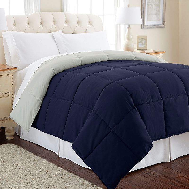 99197304 Solid Down-Alternative Reversible Comforter, Silve sku 99197304