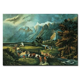 Trademark Fine Art ''Emmigrants Crossing the Plains'' Canvas Wall Art