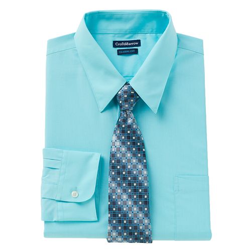 Men's Croft & Barrow® Classic-Fit Dress Shirt & Tie Set