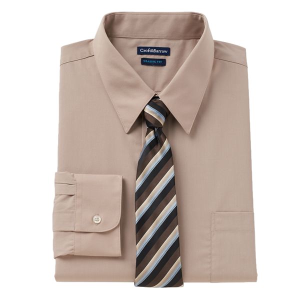 croft and barrow shirt and tie set