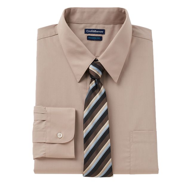 Men's Croft & Barrow® Classic-Fit Dress Shirt & Tie Set