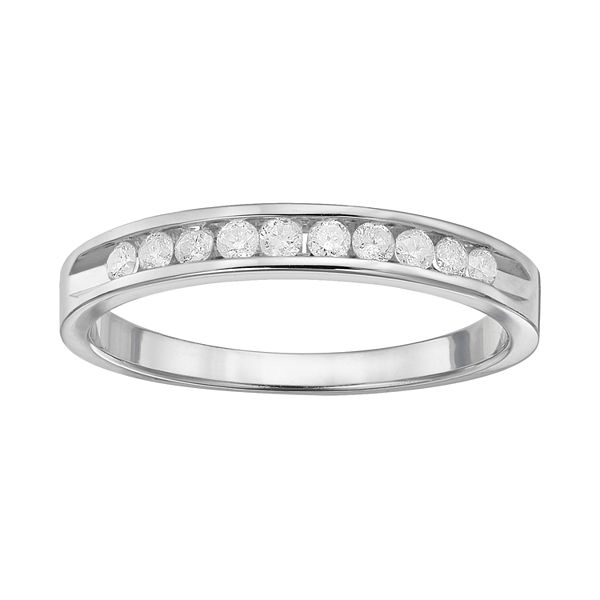 1/4 Carat T.W. Diamond 10k White Gold Ring
