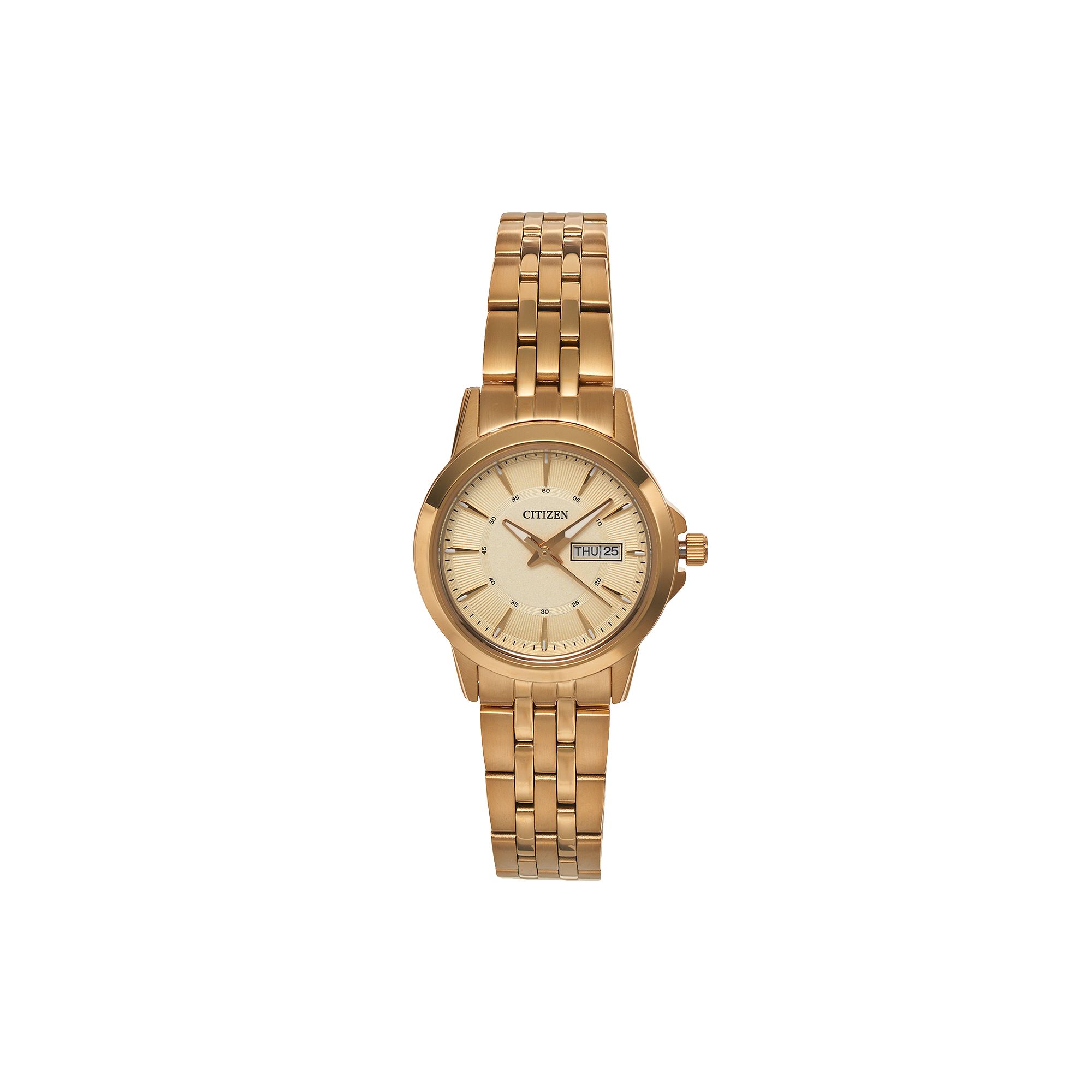 Citizen Womens Stainless Steel Watch - EQ0603-59P, Gold Tone