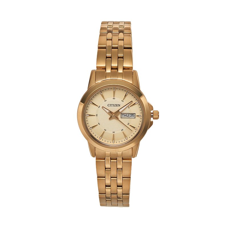 Citizen Women's Stainless Steel Watch - EQ0603-59P, Gold Tone