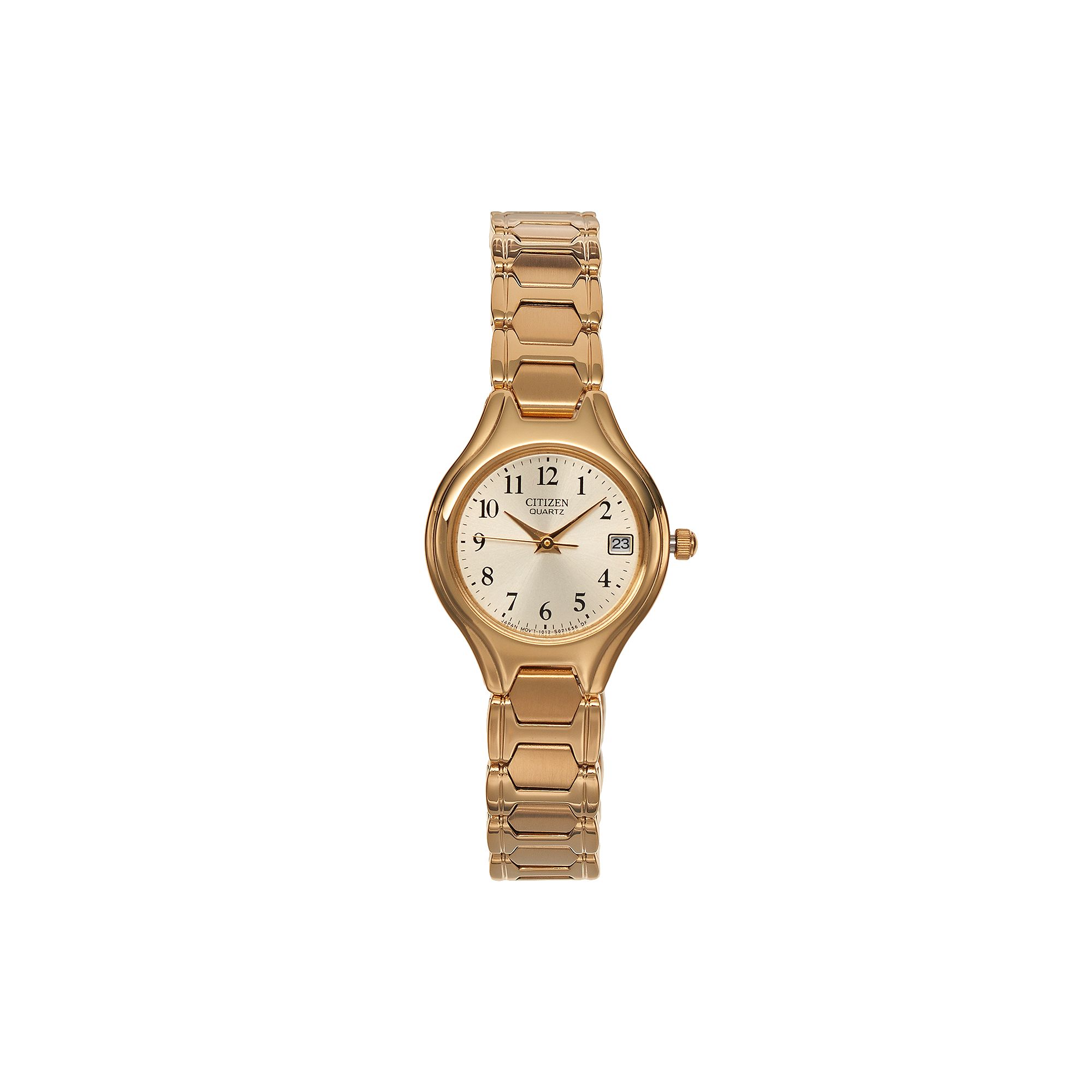 Citizen Womens Easy Reader Stainless Steel Watch, Gold Tone