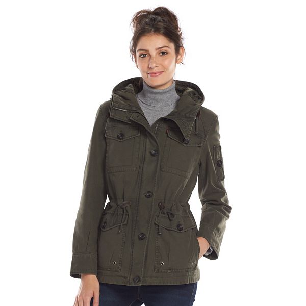 Levi's Trendy Plus Size Cotton Hood Utility Jacket Reviews Jackets ...