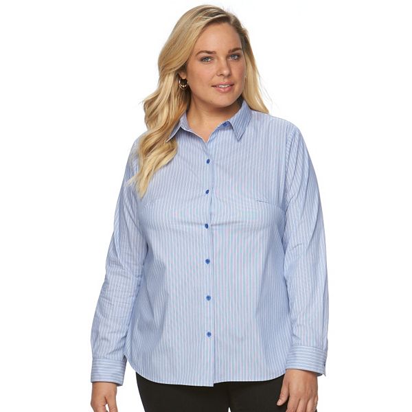 Plus Size Apt. 9® Structured Essential Button-Down Shirt