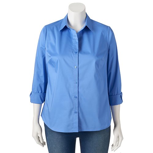 Plus Size Apt. 9® Structured Essential Button-Down Shirt