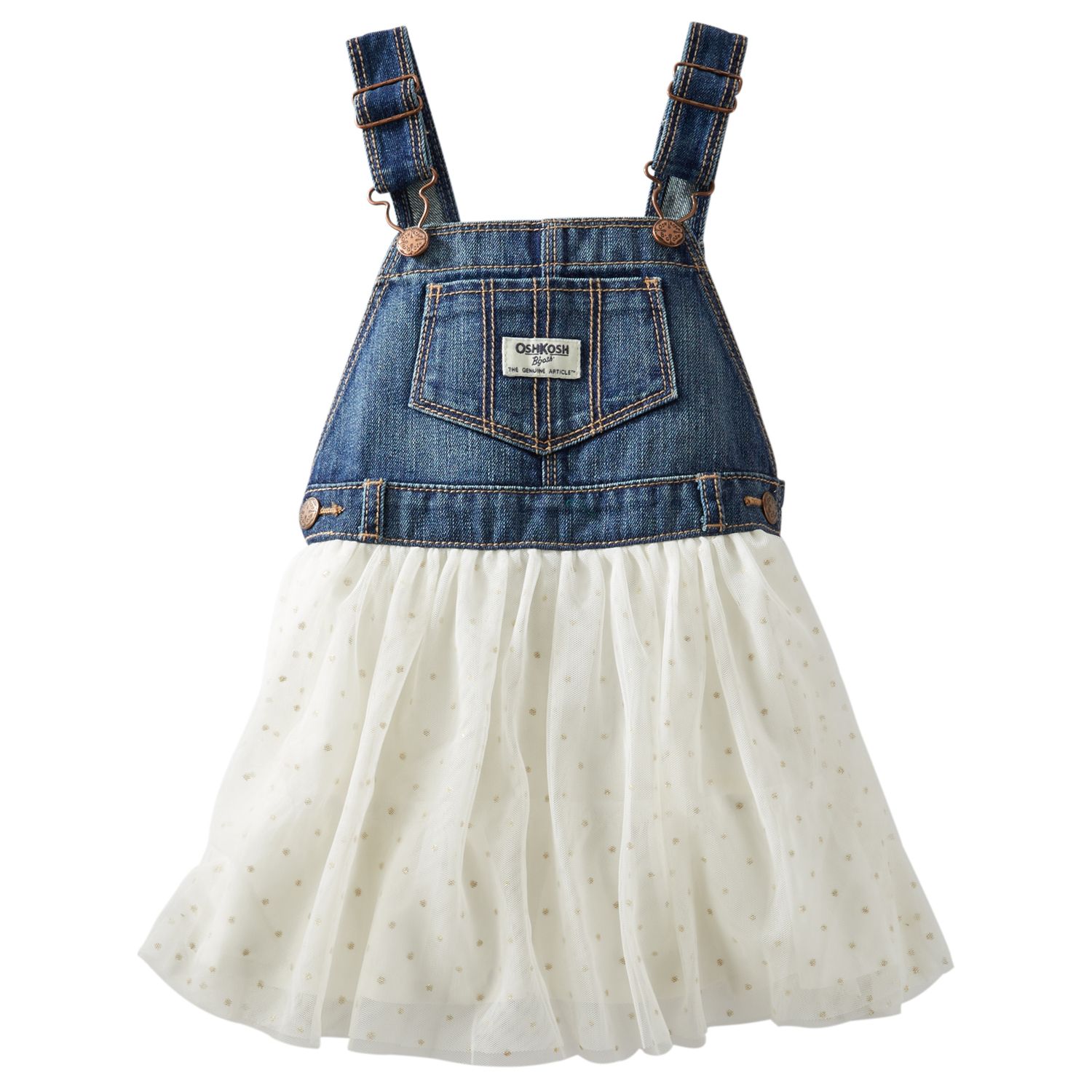 oshkosh denim overall dress