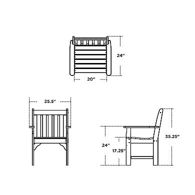 POLYWOOD Vineyard Garden Arm Chair