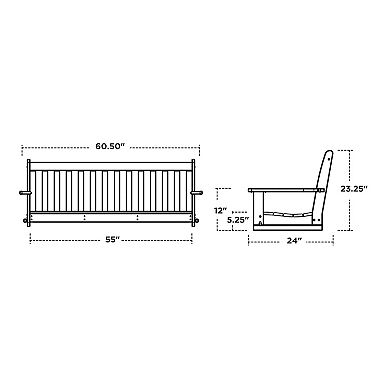 POLYWOOD Vineyard 60-Inch Porch Swing