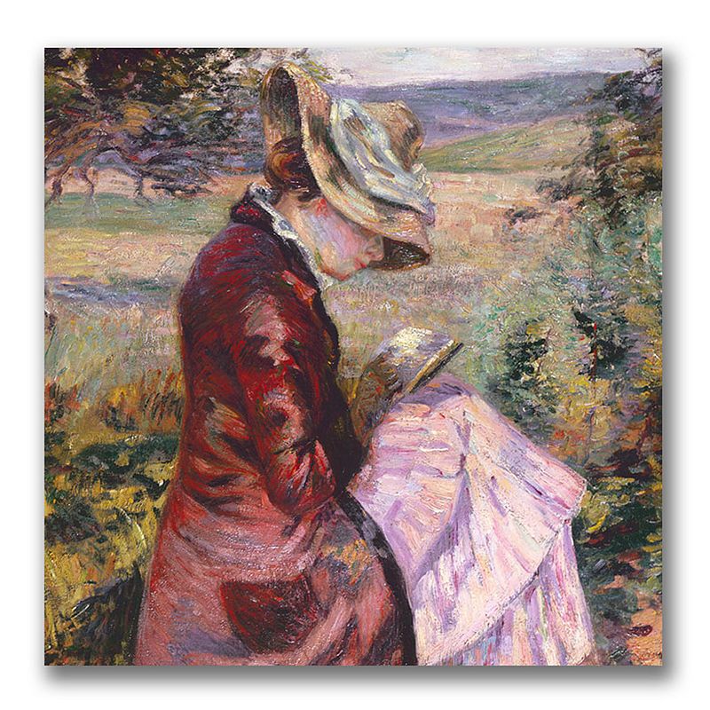 Trademark Fine Art Madame Reading Canvas Wall Art, Multicolor, 24 X 24