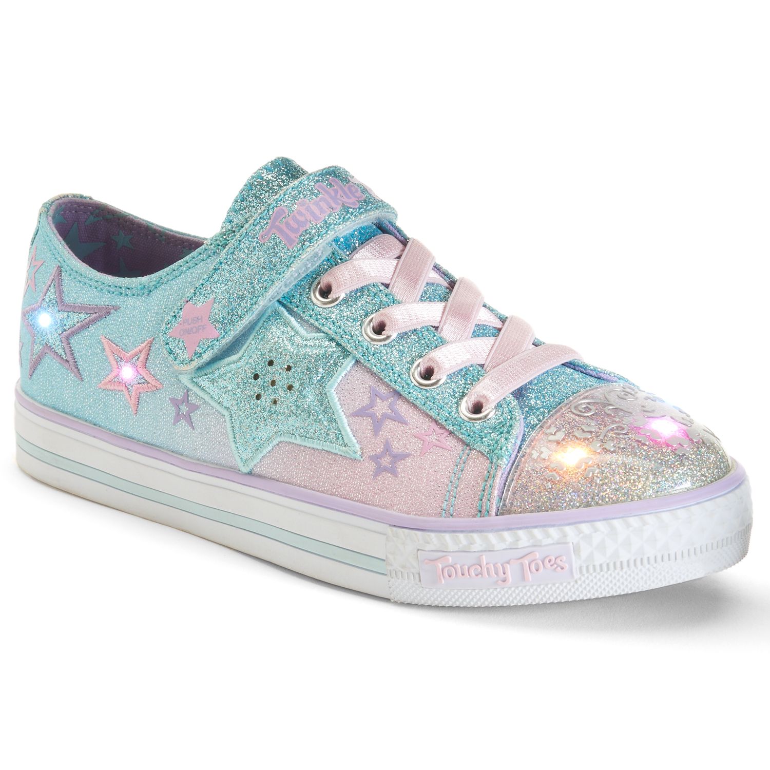 skechers twinkle toes wishes enchanter girls light up sneakers