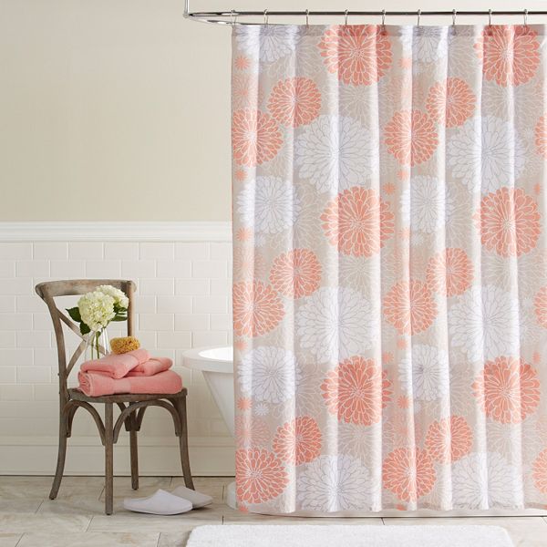 Colordrift Pricilla Fabric Shower Curtain, Colordrift Shower Curtain