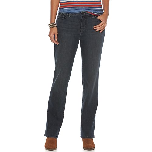 Petite Chaps Curvy Fit StraightLeg Jeans