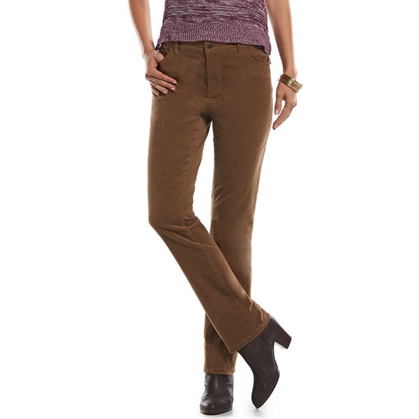 Petite Chaps StraightLeg Corduroy Pants