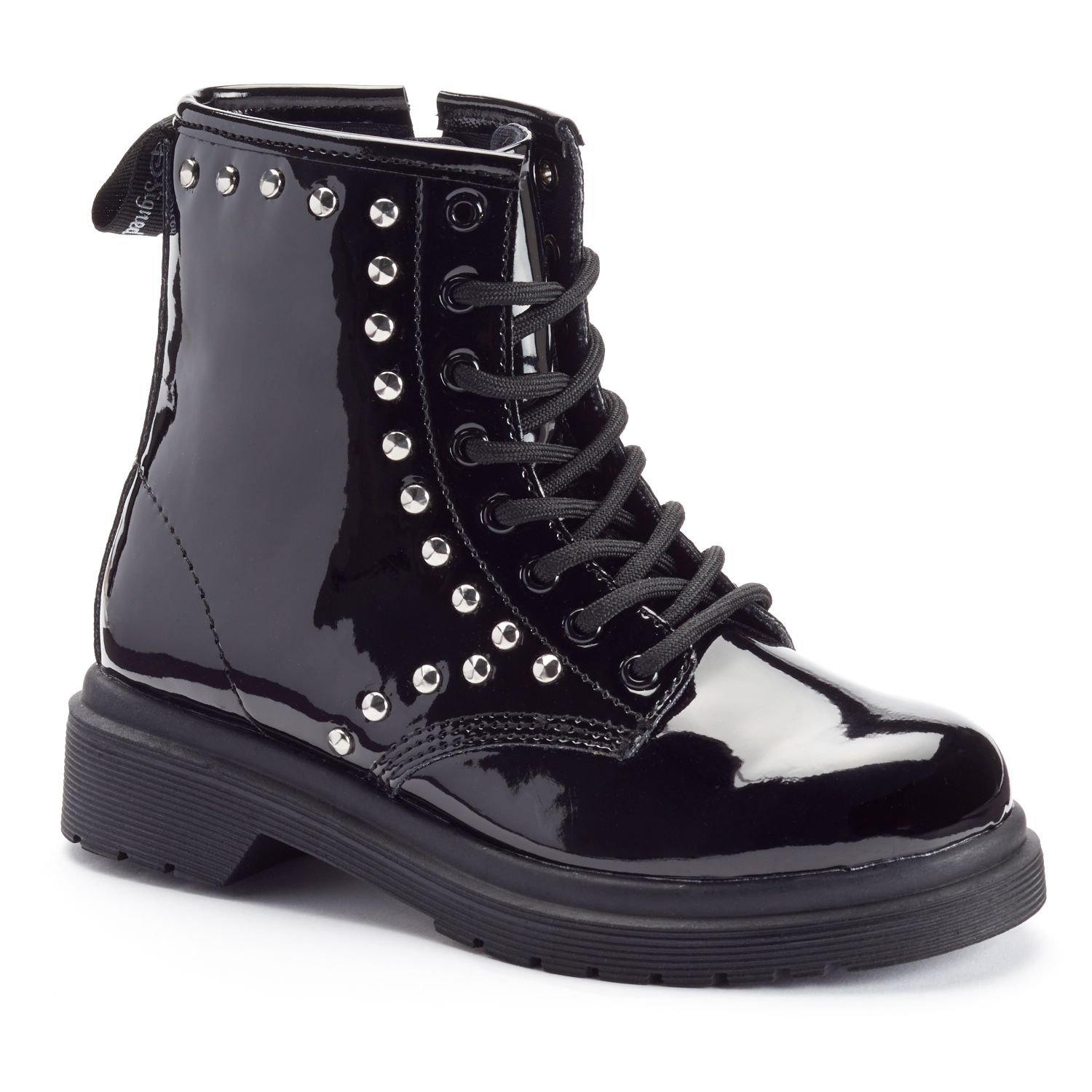 kohls girls black boots