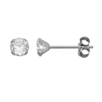 Taylor Grace Cubic Zirconia 10k White Gold Stud Earrings