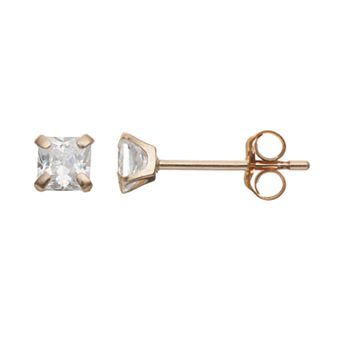 Taylor Grace Cubic Zirconia 10k Gold Stud Earrings