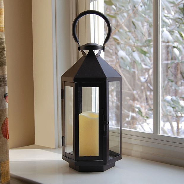 Battery Operated Outdoor Lanterns with LED Candles - LumaBase