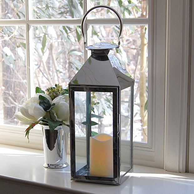 Battery Operated Decorative Lanterns w/ LED Candle - LumaBase