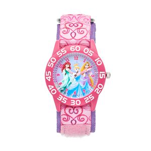 Disney Princess Kids' Cinderella, Ariel & Rapunzel Time Teacher Watch