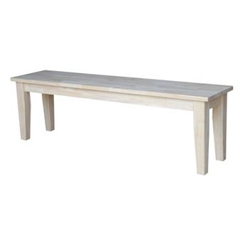 Shaker Unfinished Wood Bench