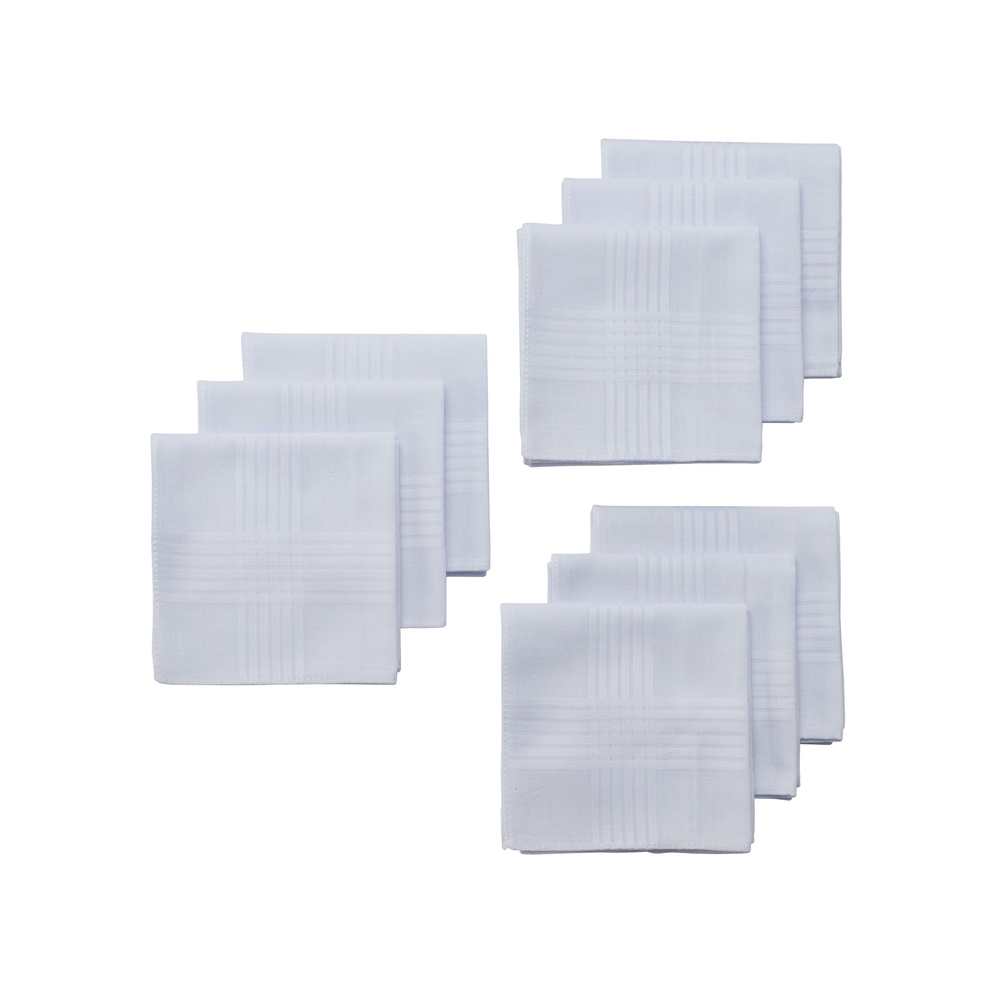 Mens Wembley 9-pack Handkerchiefs, White