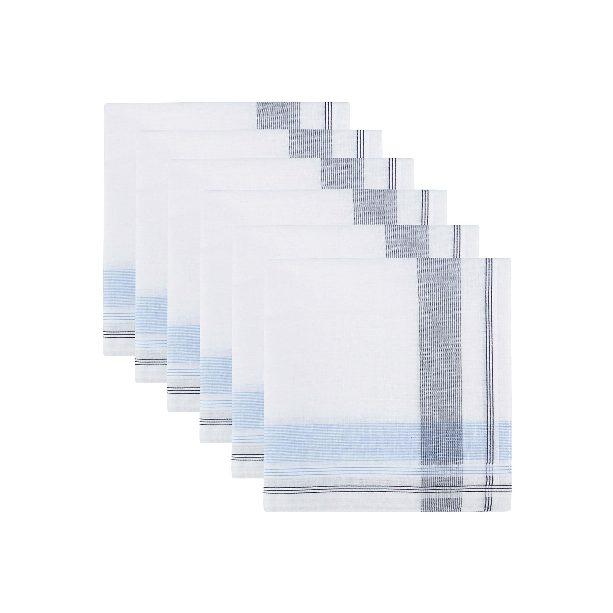 Mens Wembley 6-pack Handkerchiefs, Blue