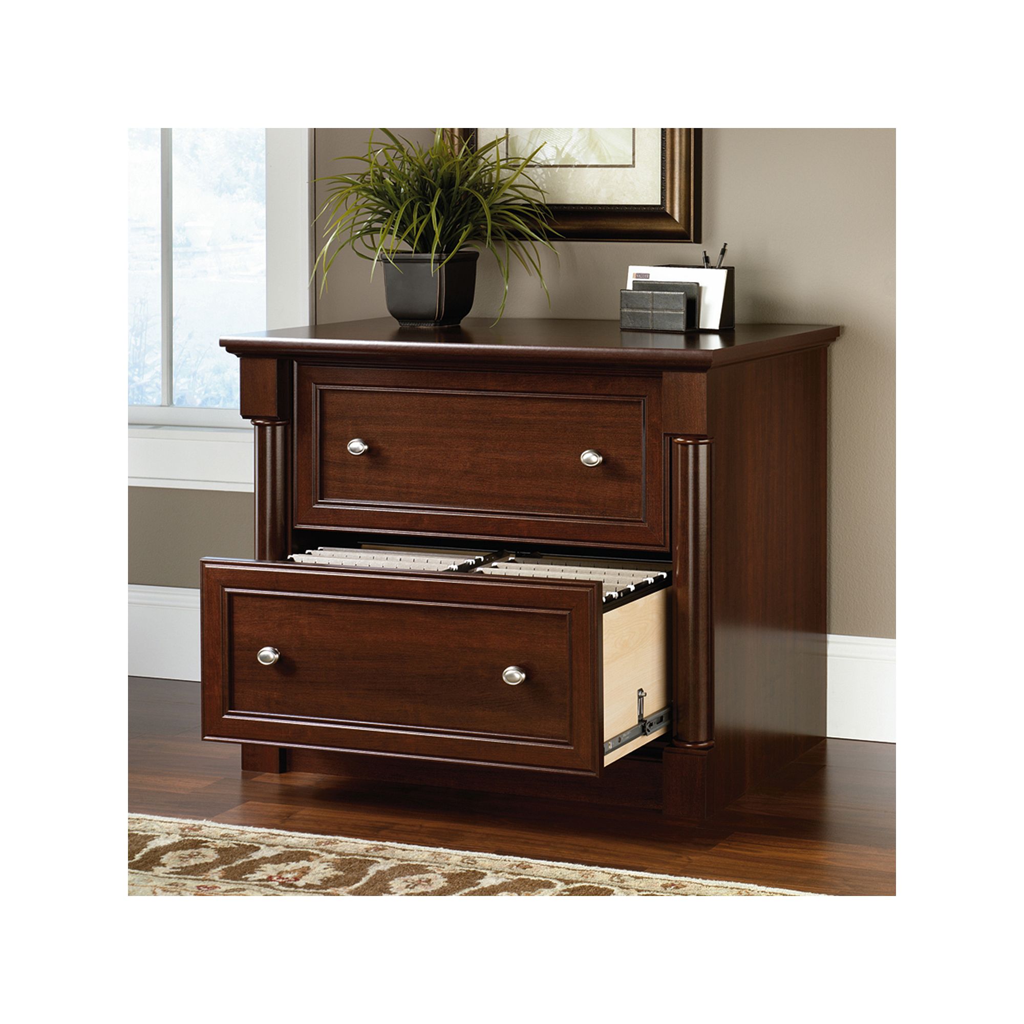 Sauder Palladia Lateral Filing Drawer, Select Red
