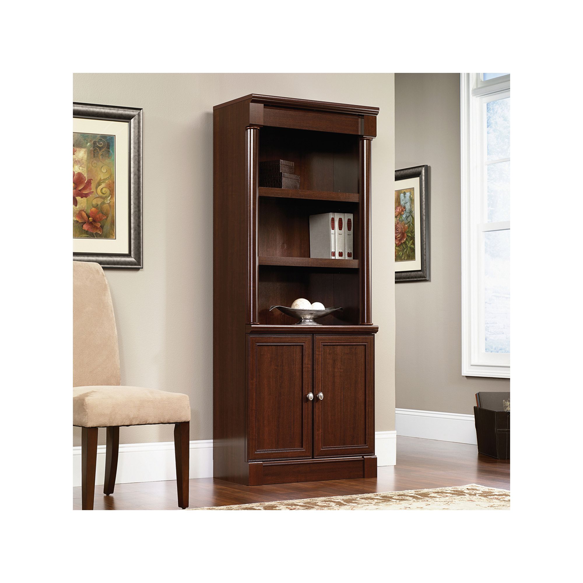 Sauder Palladia Office Storage Unit, Select Red