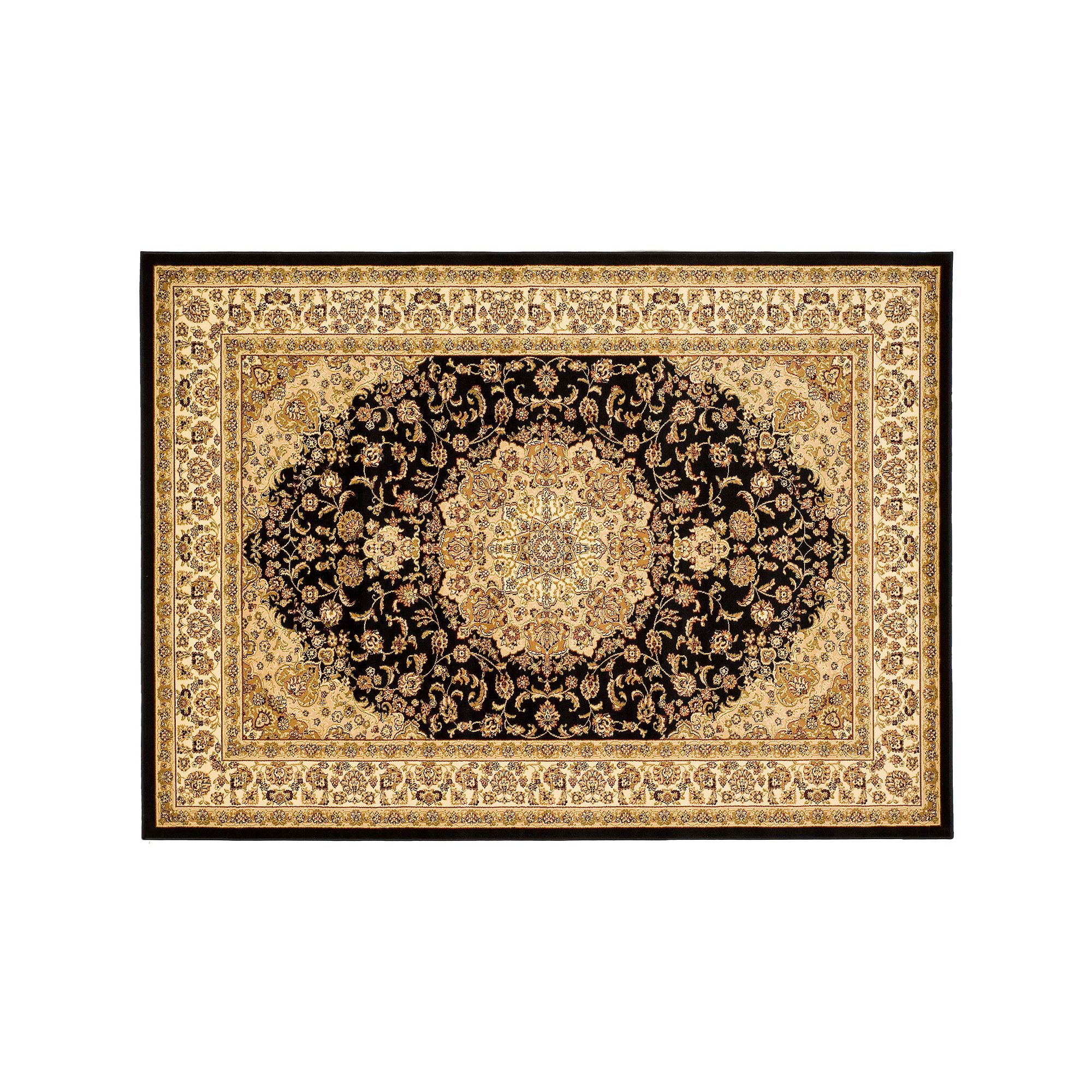 Safavieh Lyndhurst Framed Floral Medallion Rug, Black Ivory