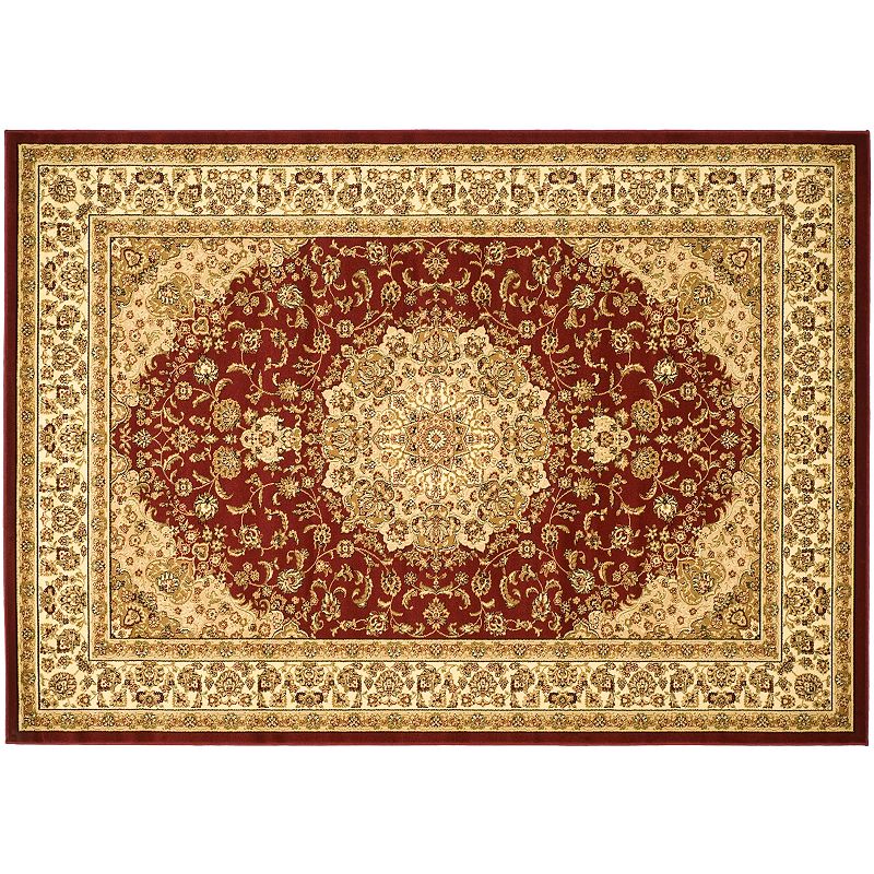 Safavieh Lyndhurst Framed Floral Medallion Rug, Red, 6X9 Ft