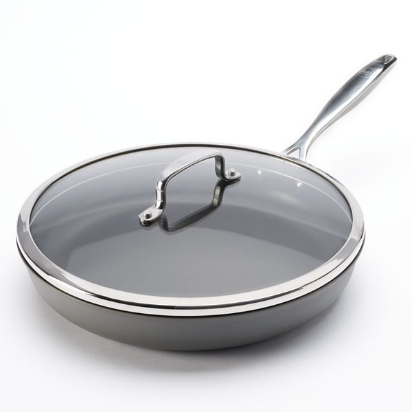 Food Network Farmstead 12-In. Covered Deep Skillet, Grey, 12