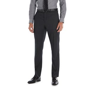 Men's Marc Anthony Slim-Fit Wool Black Flat-Front Suit Pants