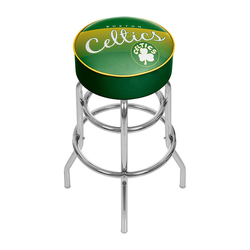 Boston Celtics Hardwood Classics Padded Swivel Bar Stool, Multicolor