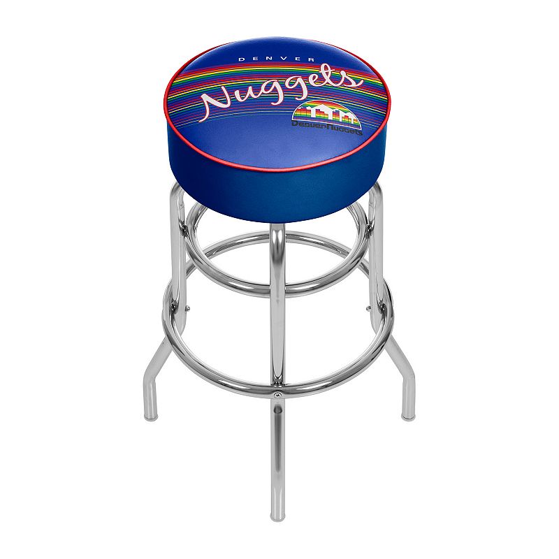 Denver Nuggets Hardwood Classics Padded Swivel Bar Stool, Multicolor