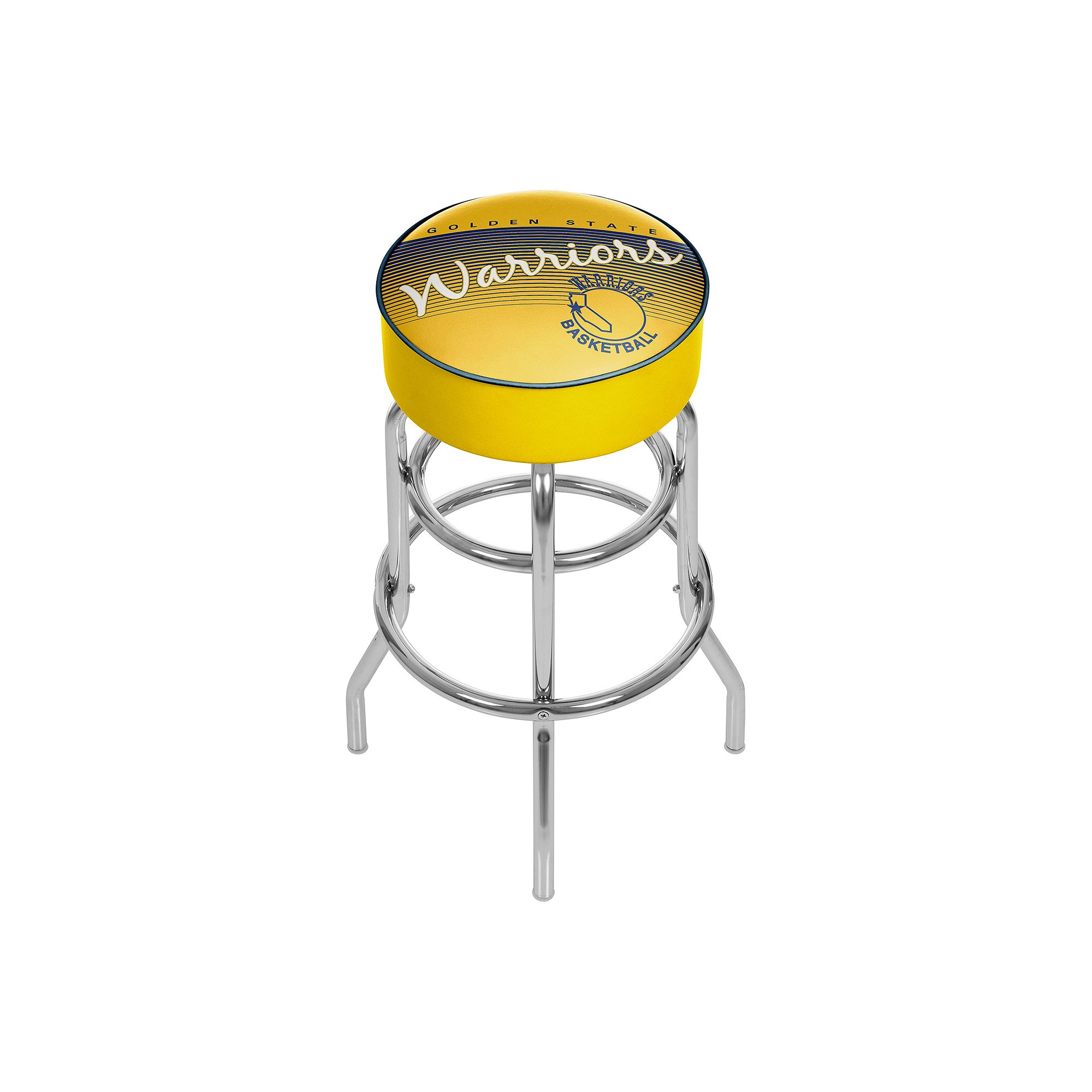 Golden State Warriors Hardwood Classics Padded Swivel Bar Stool, Team