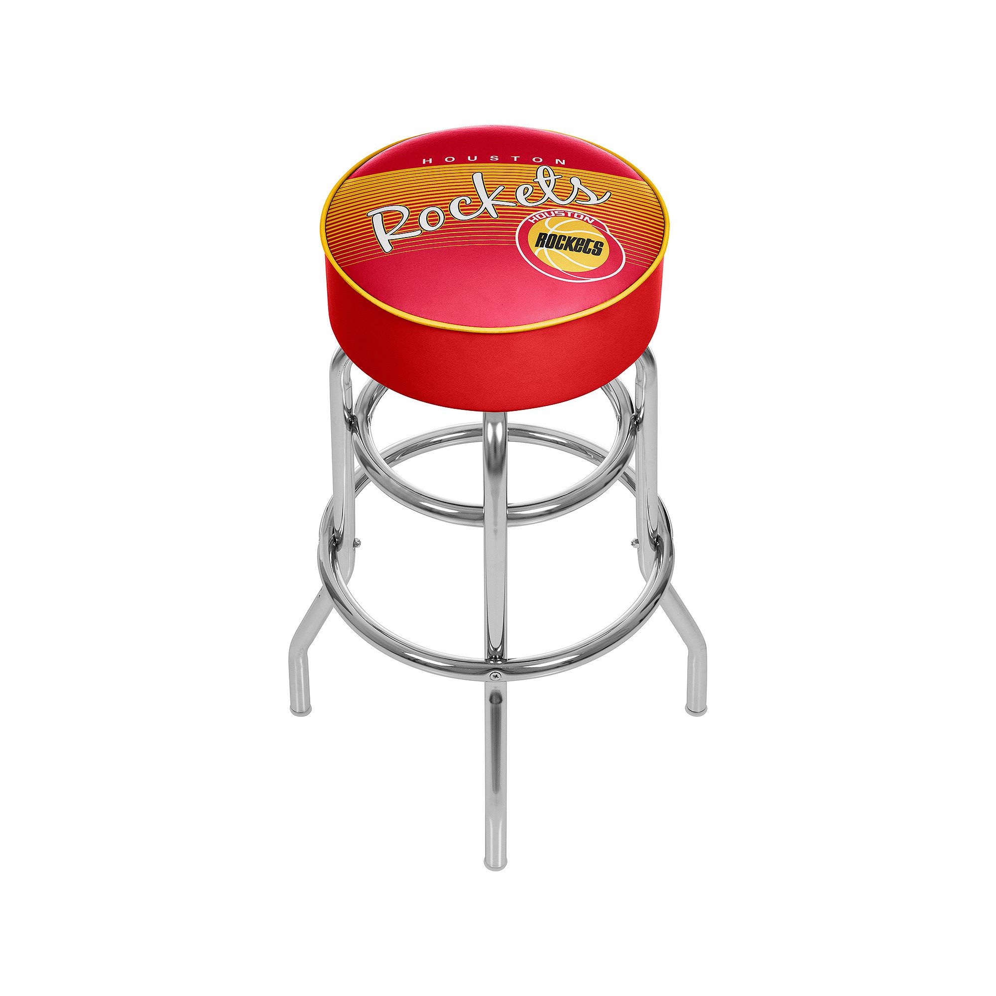 Houston Rockets Hardwood Classics Padded Swivel Bar Stool, Team