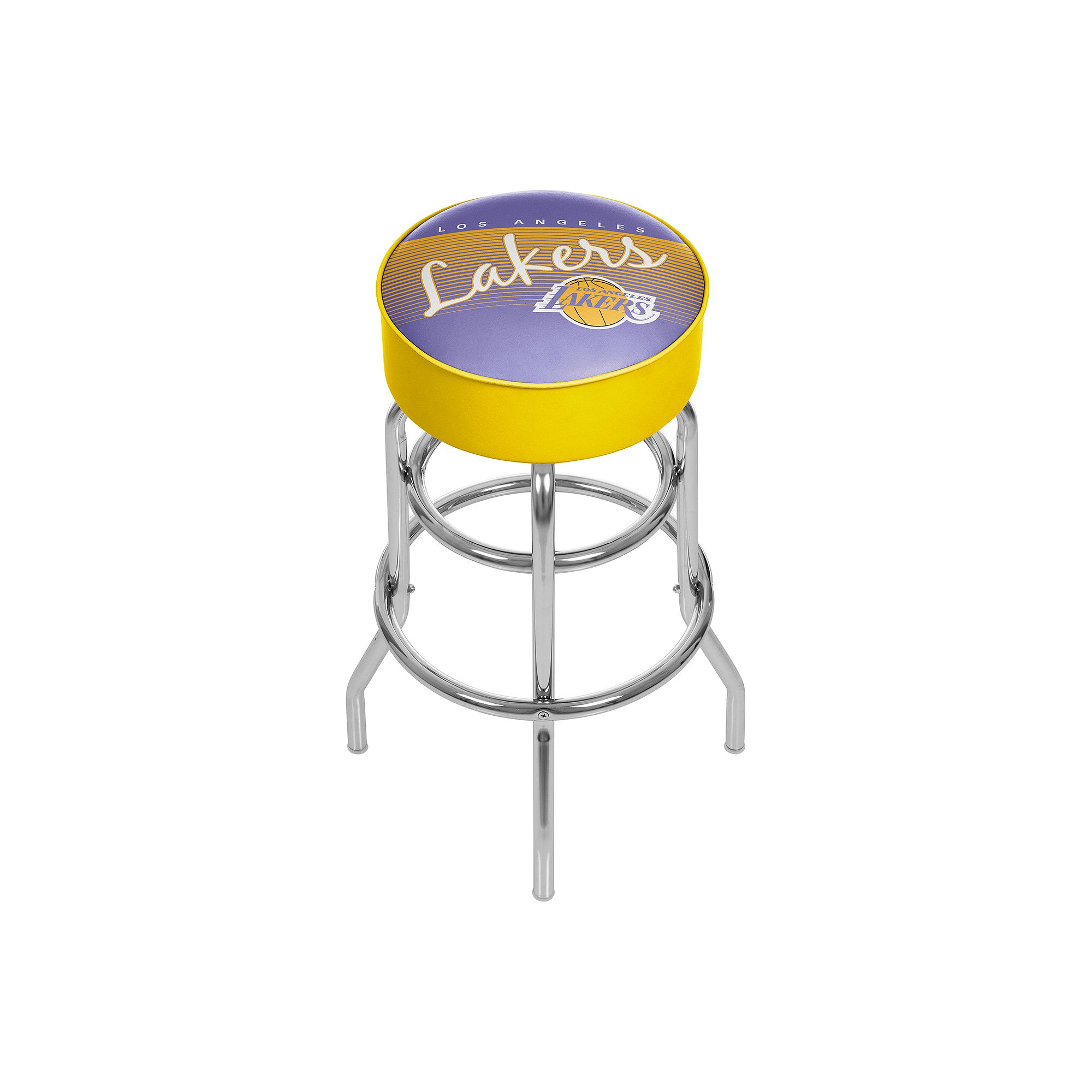 Los Angeles Lakers Hardwood Classics Padded Swivel Bar Stool, Team