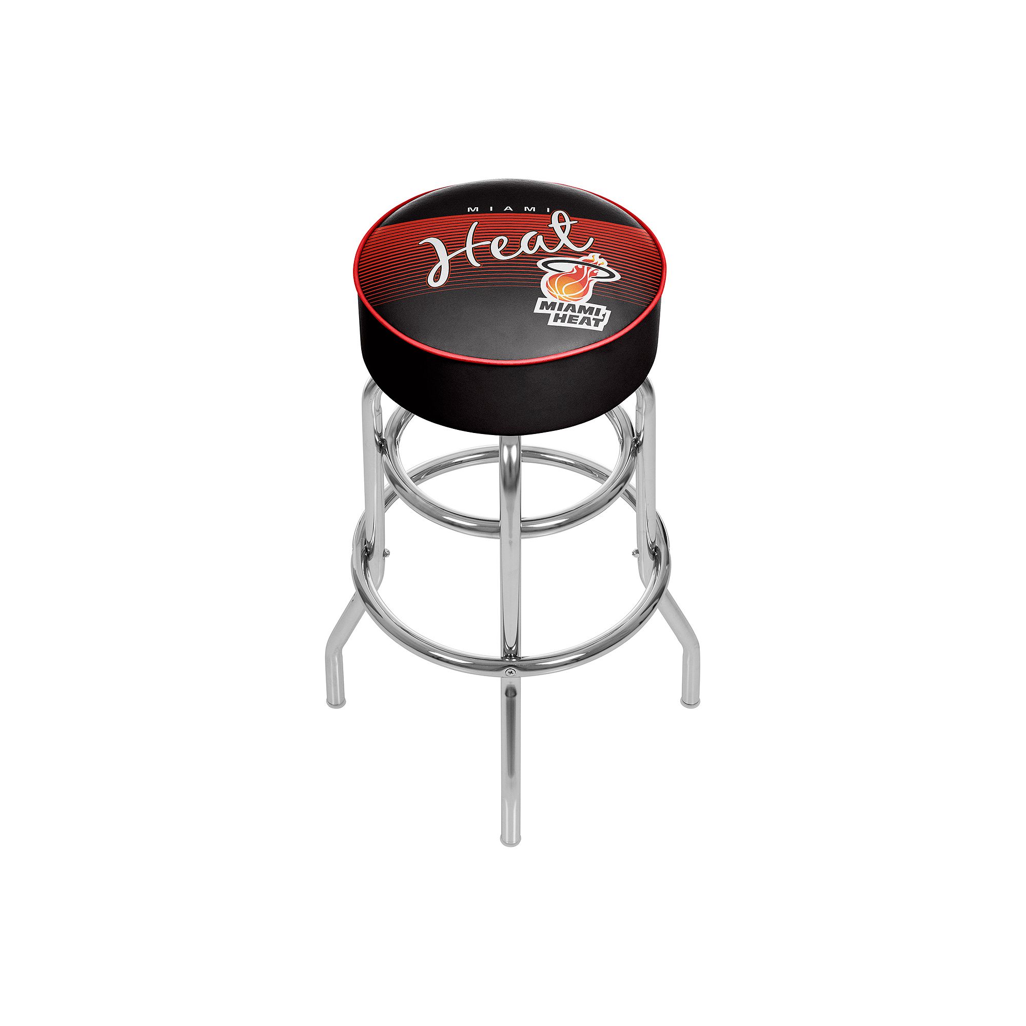 Miami Heat Hardwood Classics Padded Swivel Bar Stool, Team