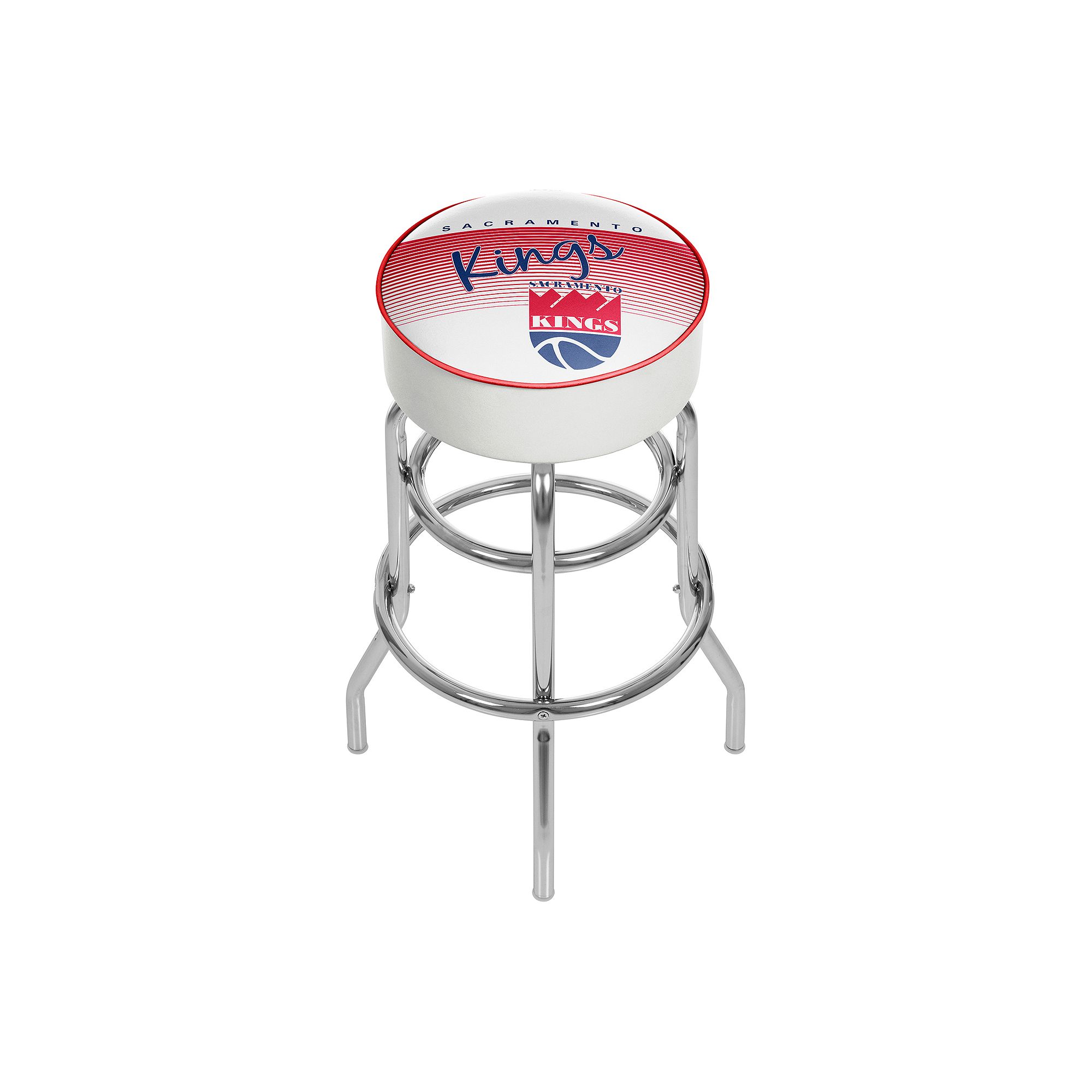 Sacramento Kings Hardwood Classics Padded Swivel Bar Stool, Kng Team