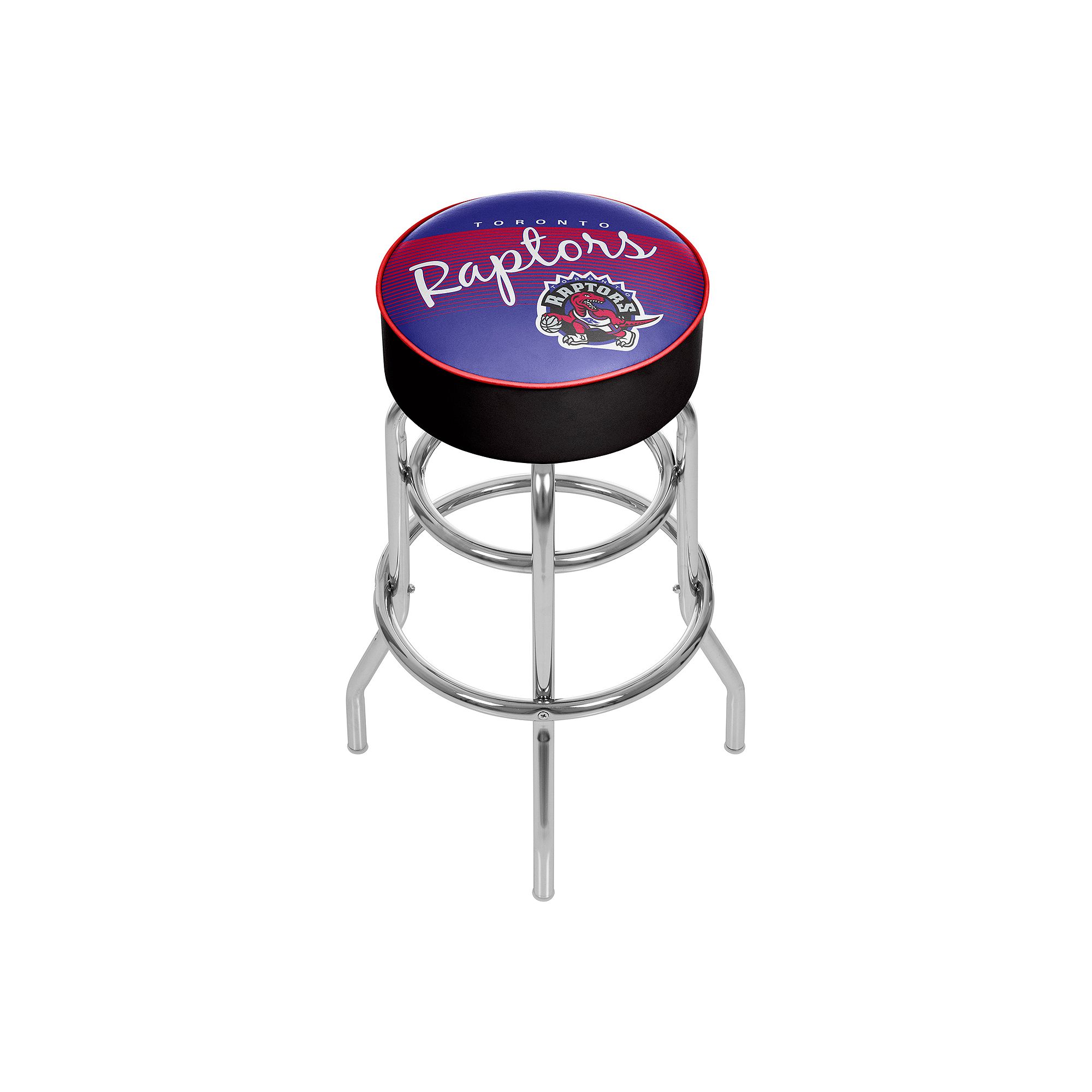 Toronto Raptors Hardwood Classics Padded Swivel Bar Stool, Rpt Team