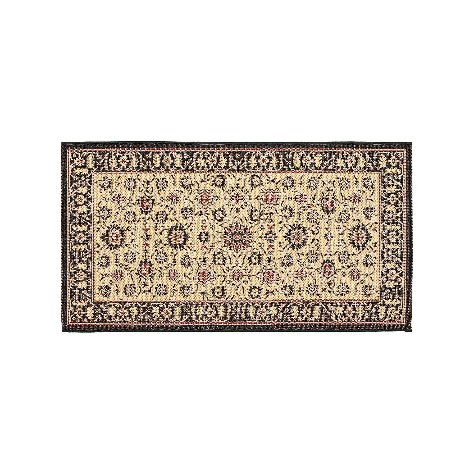 Safavieh Courtyard Oversized Floral Indoor Outdoor Rug, Black Creme